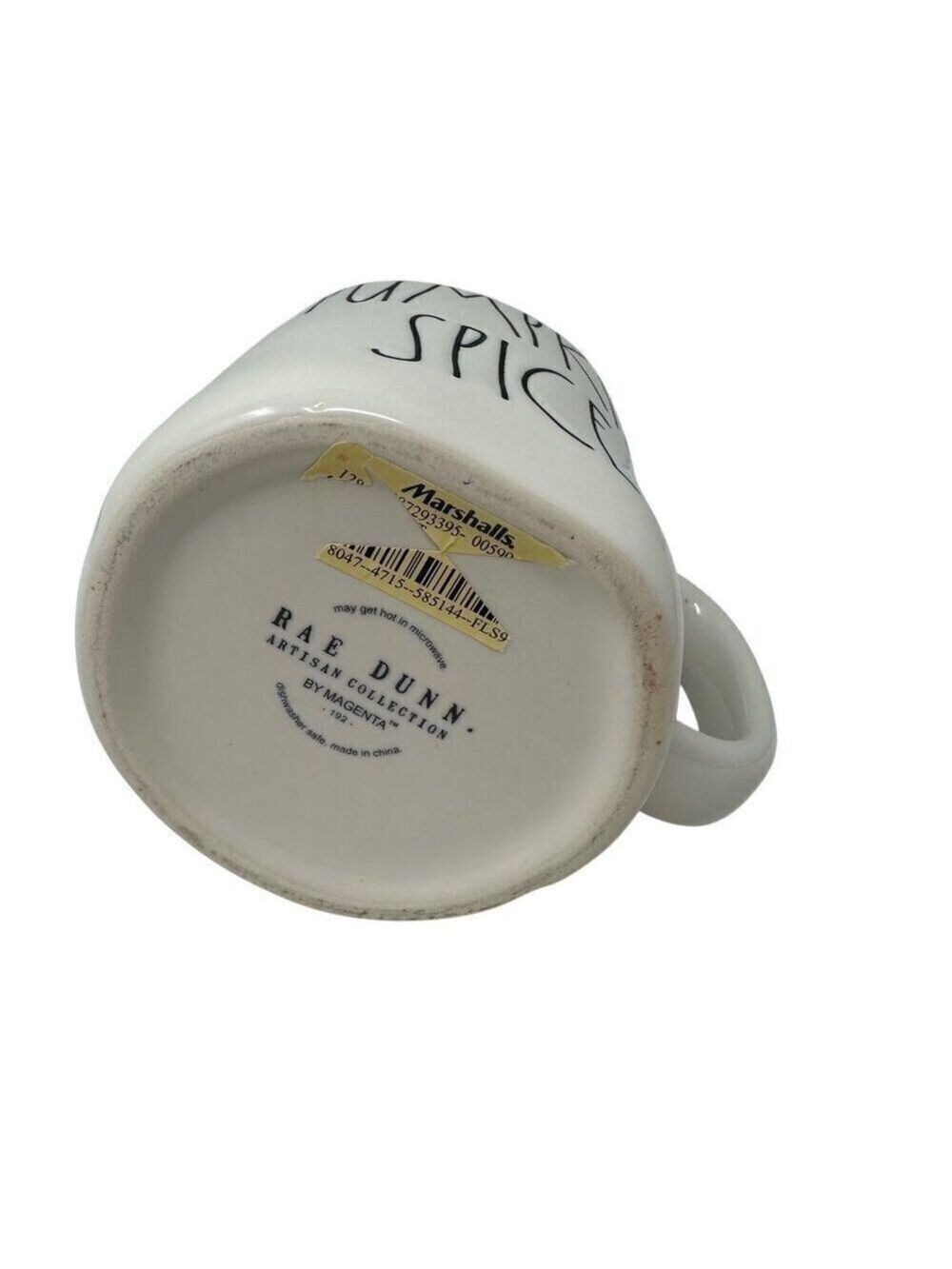 Rae Dunn Pumpkin Spice Mug Large Coffee Cup Ceramic Magenta LL Farmhouse Gift - Picture 3 of 7